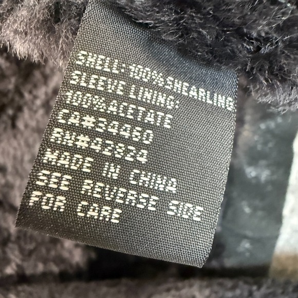 Veda 100% Shearling Leather Fur Moto Jacket Womens Small Motorcycle Designer Zip - Picture 15 of 16